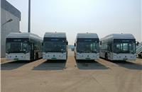Twelve JBM EcoLife tarmac coaches have been deployed for passenger transport at the Delhi International Airport.