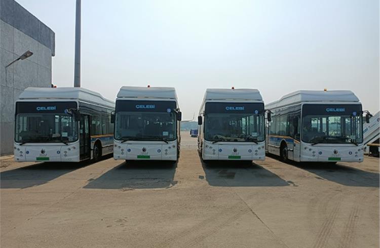 Twelve JBM EcoLife tarmac coaches have been deployed for passenger transport at the Delhi International Airport.