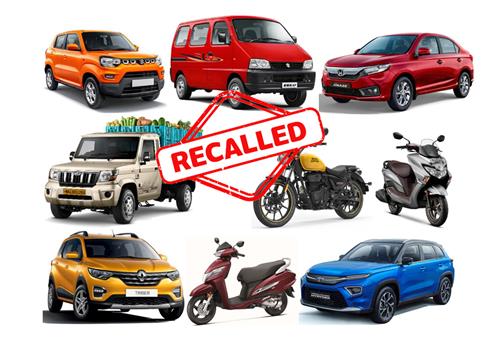 Car and bike OEMs in India recall 5.4 million vehicles since 2012