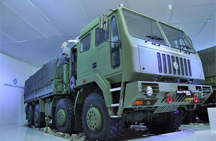 Ashok Leyland at the Defence Expo in 2016