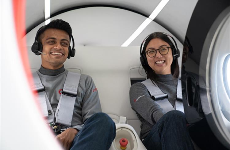 Anne and Tanay are the second set of hyperloop passengers.
