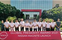 The Nissan India team has bagged the Nissan Global President’s Award for the launch of the Magnite, a first for Nissan India operations.