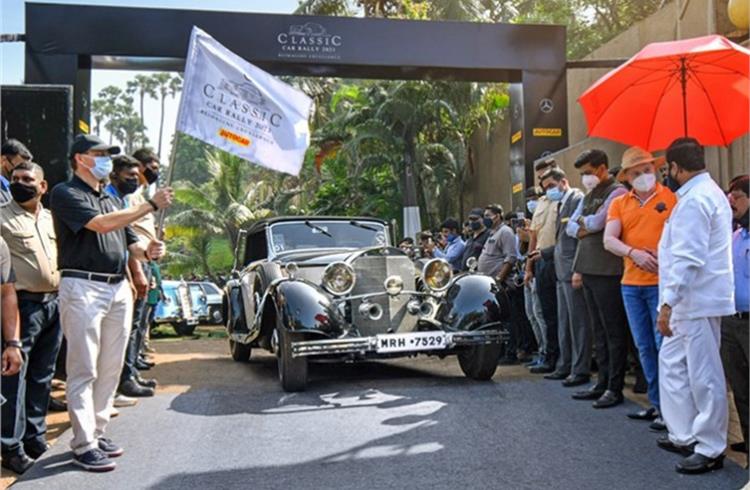 Flag off for the 2021 Mercedes-Benz Classic Car Rally.