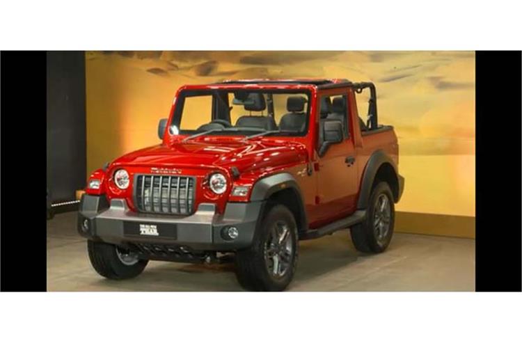 The 2020 Mahindra Thar is built on a new ladder-frame chassis and also has all-new suspension.
