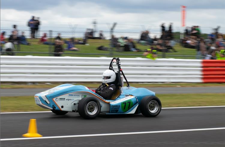 Tata Motors collaborated with IIT Bombay Racing Team, sponsoring a team of 70 budding engineers to help them develop an electric race car 'EVoK', in action at the Formula Student UK 2019.