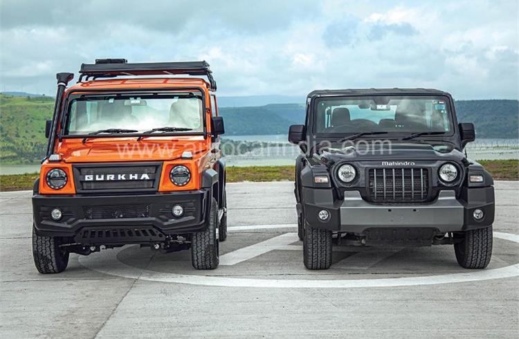 The new Gurkha will go up against the second-generation Mahindra Thar in the Indian market.