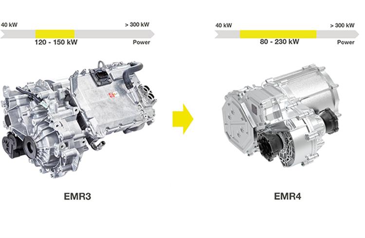 The EMR4 delivers significantly greater power scaling between 80 kW and 230 kW.