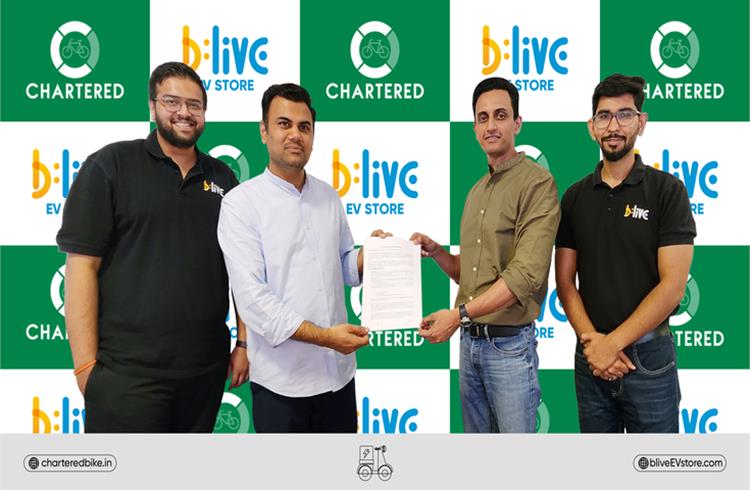 BLive, Chartered Bike ink Rs 120 crore MoU 