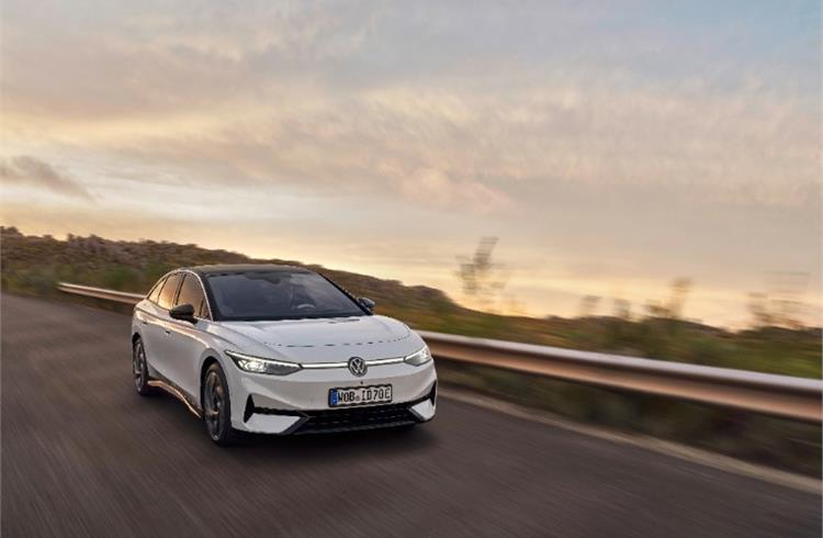 The Volkswagen ID.7 electric sedan features the new ergoActive premium seats.