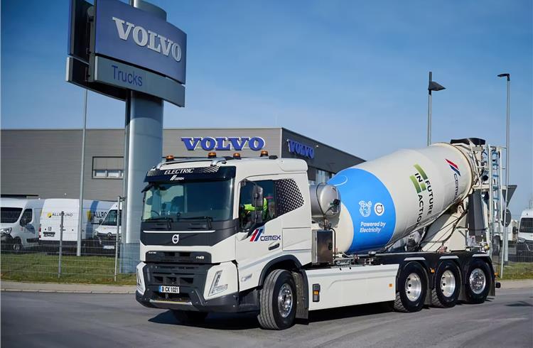 Volvo Trucks delivers first heavy-duty electric concrete mixer truck to CEMEX