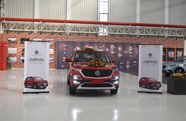 MG Motor India Rolls Out 10,000th unit of HECTOR
