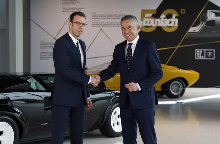 L-R: Rouven Mohr, CTO, Automobili Lamborghini and Maurizio Reggiani, VP – Motorsport, Automobili Lamborghini.