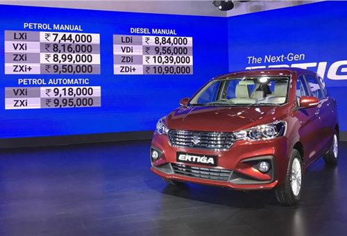 Maruti Suzuki launches 2018 Ertiga starting from Rs 744,000