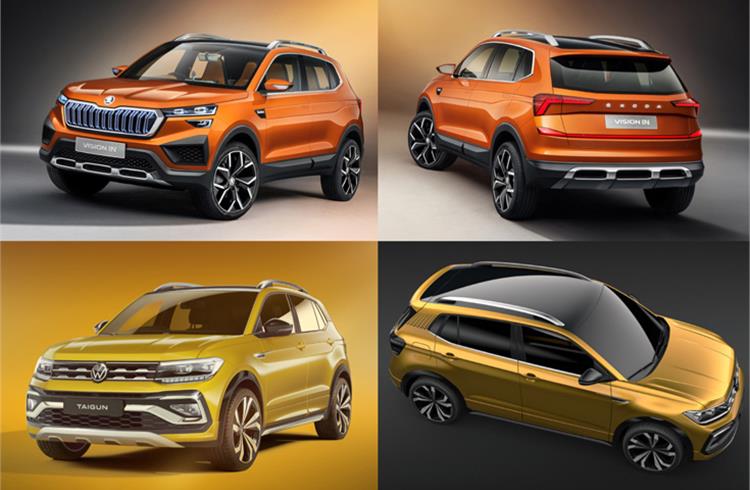 Recently revealed Skoda Vision IN and VW Taigun concepts. Skoda says, “By utilising the existing synergies in the India 2.0 project,” it could also offer models in Sri Lanka that will be developed under the upcoming model campaign in the Indian market.