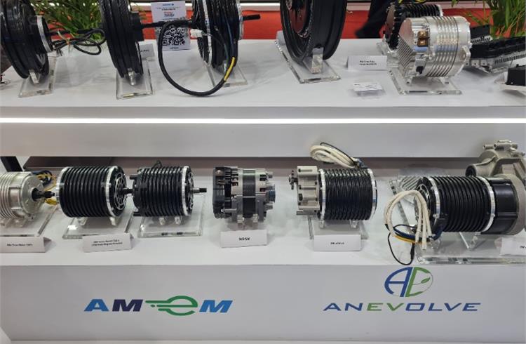 Anand Mando Electric Mobility's indigenously-developed e-motors for EVs include brushless DC hub motors for electric two-wheeler applications.