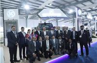 Colonel Sonam Wangchuk (retd) with the Ashok Leyland Jeet 4x4, Rajesh R, VP, Defence and PSB, Ashok Leyland; Amandeep Singh, Head – International Operations, Ashok Leyland and Rajneesh Kakkar, Head – Defence, Ashok Leyland.