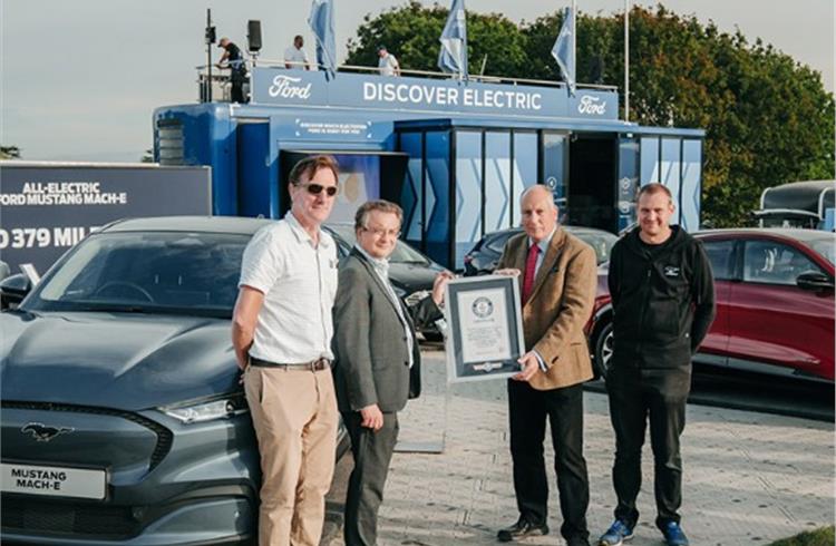 The new Ford Mustang Mach-E has set a Guinness World Record for efficiency in an electric car. It averaged 6.54 miles / 10.7 kilometres per kWh on an 840-mile / 1,777km route.