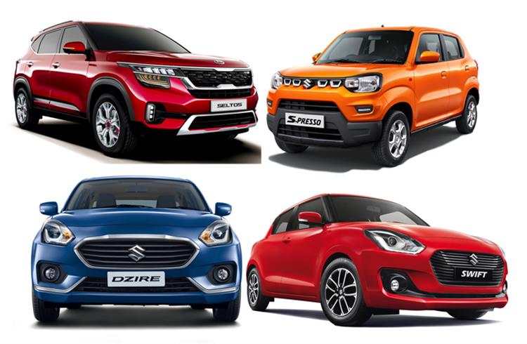 Kia Seltos, which has taken the UV crown in October with sales of 12,786 units, debuts in the Top 10 PVs list as does the Maruti S-Presso, with sales of 10,634 units. The Dzire and Swift, the No. 2   