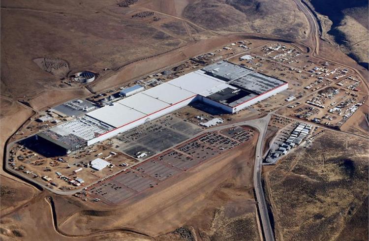 The upcoming plant from Britishvolt will have a similar output to Tesla's gigafactory in Nevada (pictured above).