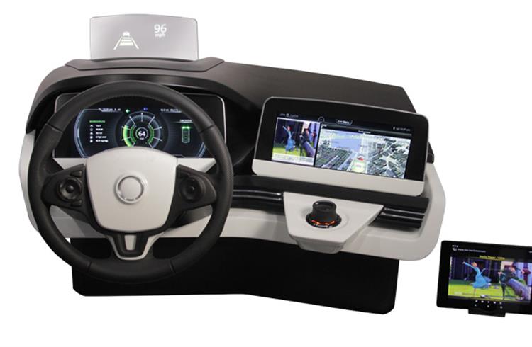 SmartCore domain controller drives the infotainment and instrument cluster domains on one system-on-chip, offering large TFT displays for a best-in-class user experience with seamless HMI.