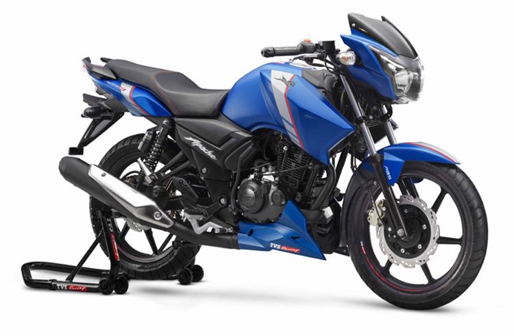 TVS has launched the Apache RTR 160 2V (ABS) with new features like a back-lit speedometer with dial-art, new seats and new handlebar along with TVS Racing-inspired graphics.