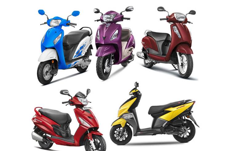 Top 10 Scooters – October 2018 | TVS gains ground with Jupiter & NTorq, Suzuki consolidates in 125cc segment