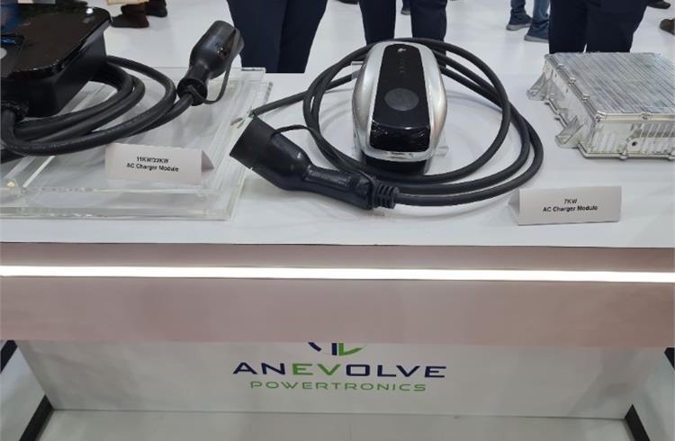Anevolve Powertronics also displayed its 7kW AC fast charger module for passenger electric vehicle applications.