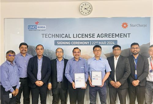 Uno Minda Group signs technical license agreement with China’s StarCharge Energy