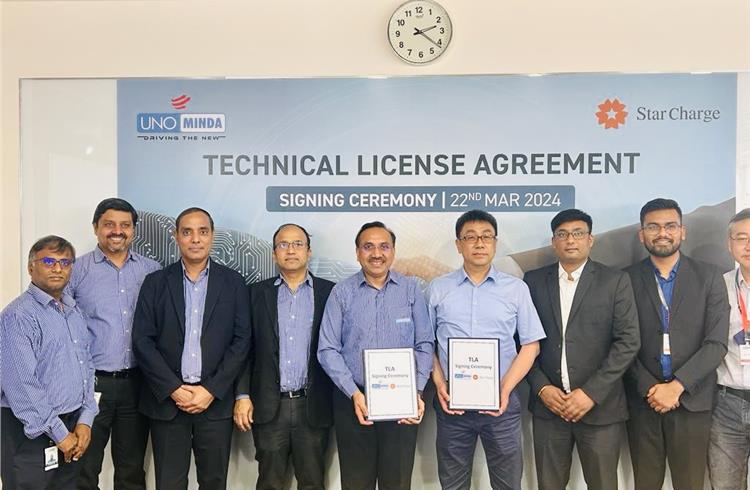 Uno Minda Group signs technical license agreement with China’s StarCharge Energy