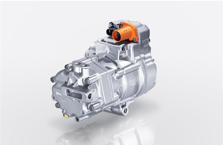 With 18 kW of power, the Mahle e-compressor is currently the most high-output electric A/C compressor on the market.