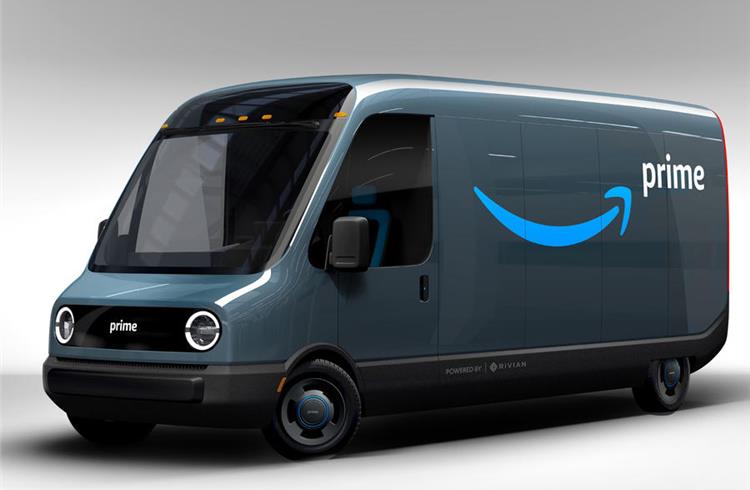 Amazon orders 100,000 electric vans from EV startup Rivian