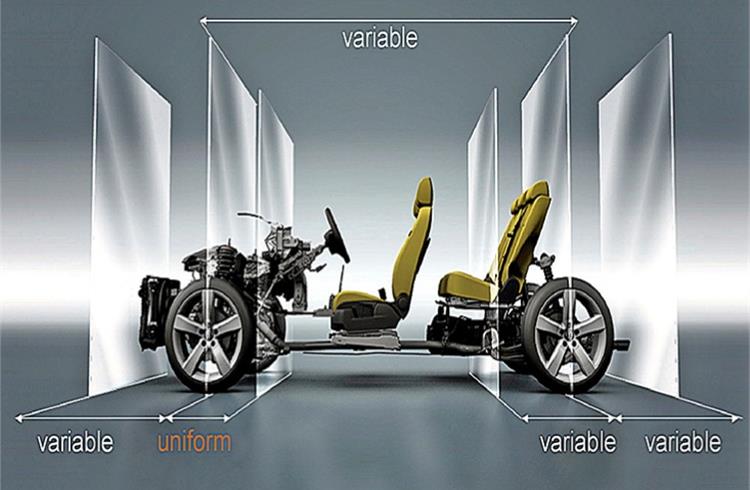 VW's MQB vehicle architecture. Commonising of chassis platforms between vehicle types has warranted need of weight optimisation of chassis while maintaining the same level of ride comfort.