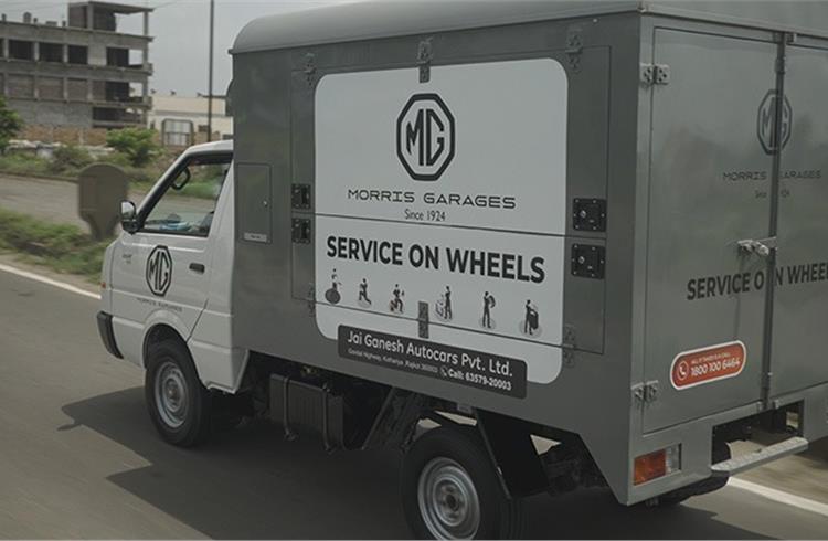 The pilot version of ‘MG Service on Wheels’ programme has been introduced in Rajkot’ with plans to cover other upcountry markets across India in the future.