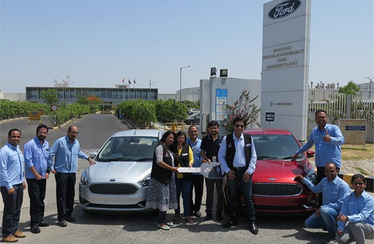 New Ford Figo and New Aspire Donation to Neeva Foundation At Ford Plant  in Sanand