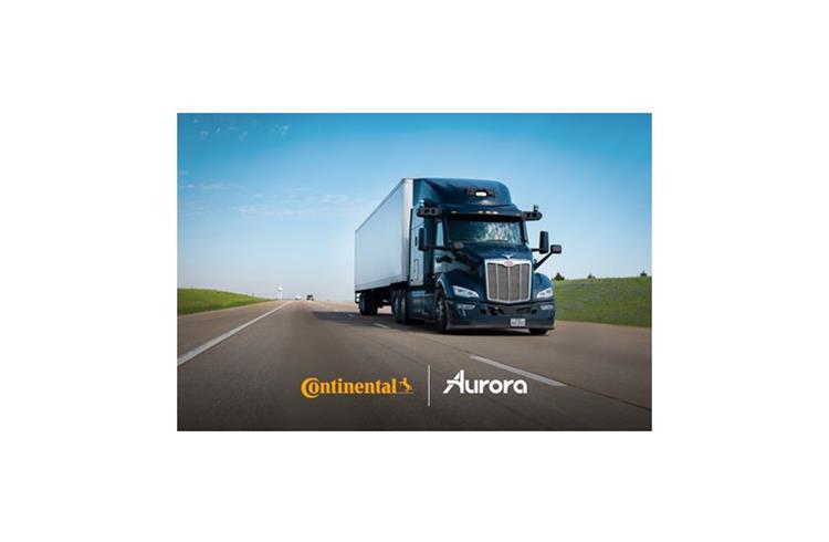 Continental and Aurora partner to realise commercially scalable autonomous trucking systems