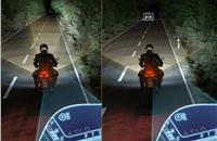 Optimal vision is essential at night, when the risk of an accident is twice as great as the risk while riding during the day. The Intelligent Headlight Assist enables better vision at night.