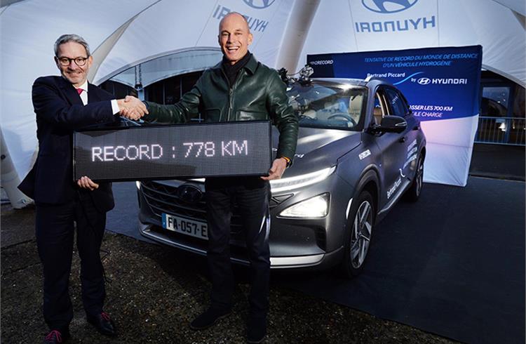 Hyundai Nexo sets world record for longest distance in hydrogen-powered vehicle