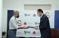 L-R: Anil Wali, Managing Director, FIIT, IIT-Delhi and Uday Narang, Chairman, Omega Seiki Mobility at the MoU signing.