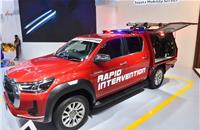 The specially-designed Hilux emergency response truck.