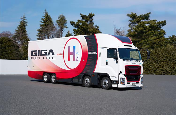 Isuzu selects Honda to develop and supply fuel cell system for heavy-duty hydrogen truck