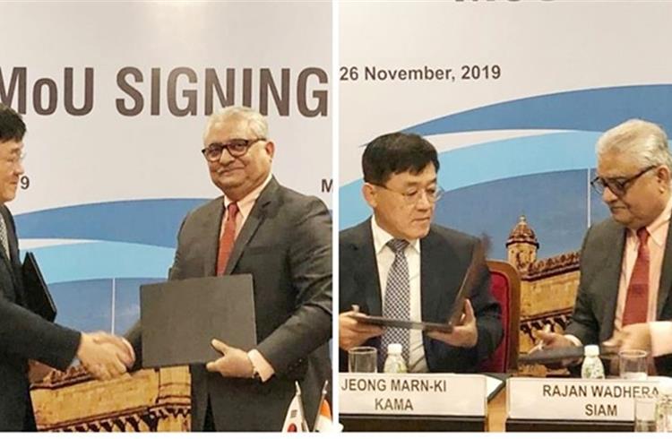 SIAM and KAMA ink MoU with the aim to promote sustainability, efficiency and increase affordability in the automotive industry.