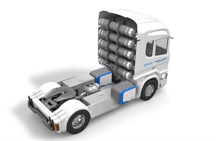 ZF has joined forces with Freudenberg to develop sustainable, highly integrated fuel cell eDrive systems for commercial vehicles.