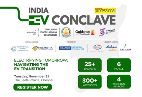 Registrations begin for Autocar Professional India EV Conclave to be held in Chennai