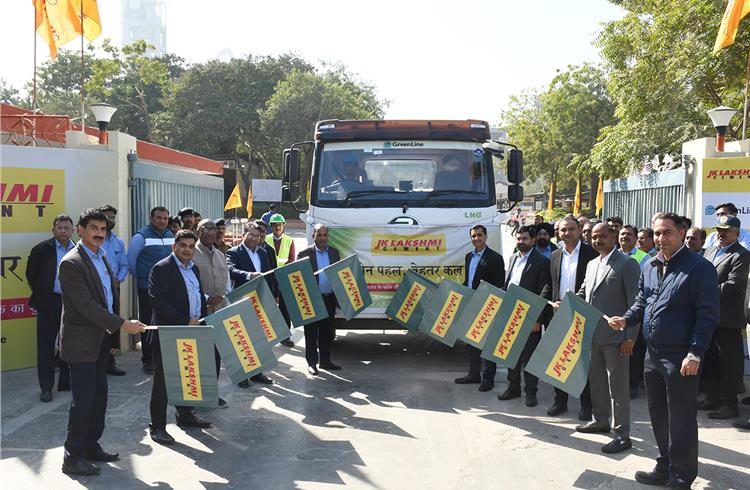 Blue Energy Motors’ LNG trucks hit the road for JK Lakshmi Cement 