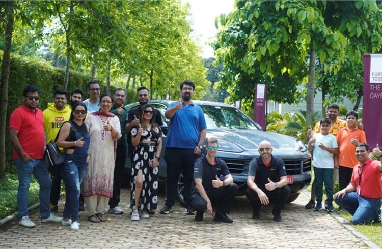 Porsche customers at the Cayenne overnight drive experience in Guwahati.