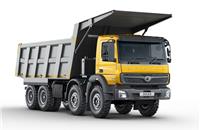 The 3532CM (pictured here), 2832CM mining tipper and 5532 Tip Trailer get a more powerful 320hp BS VI diesel powertrain, providing high wheel-end torque required to negotiate tough, gradient mining ro