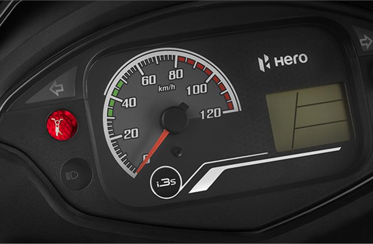 The latest Hero scooter has a side-stand down indicator, which is a useful addition. 