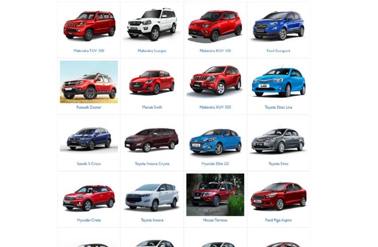 Zoomcar, which  has a wide range of self-drive cars, has 25,000 cars listed on its platform. 