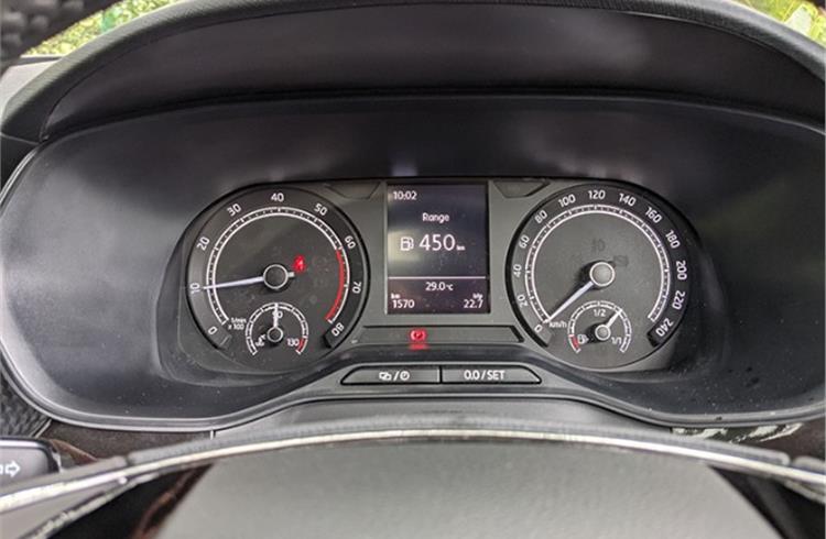 Analogue dials departure from trend of full-digital instrument clusters.