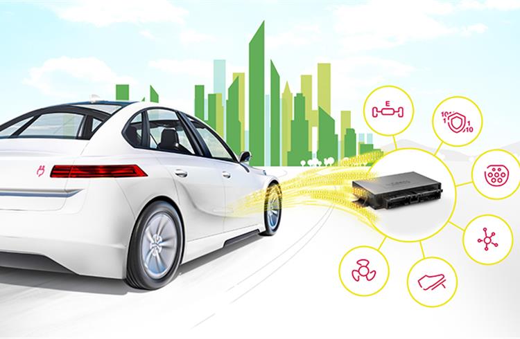 Electronics activate the e-motor, coordinates all commands initiated by accelerator pedal, plays an integral part in charging and energy management as well management of high-voltage electrical system